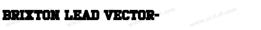 Brixton Lead Vector字体转换